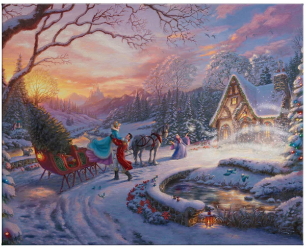 Disney Cinderella Bringing Home the Tree - Gallery Wrapped Canvas Prints