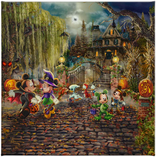 Mickey and Minnie Halloween Fun canvas print from Thomas Kinkade Studios