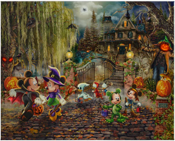 Mickey and Minnie Halloween Fun canvas print from Thomas Kinkade Studios