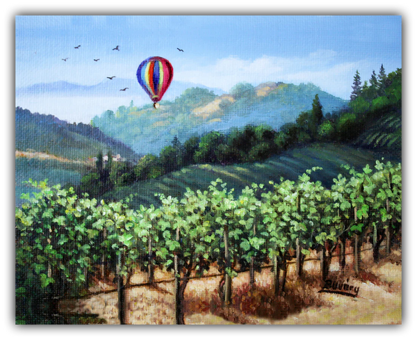 Balloons Over the Valley by Imre Buvary