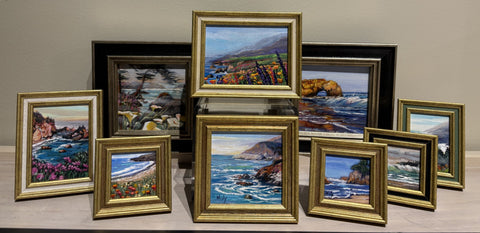 Miniature original paintings of the California Coast by Karen Neely