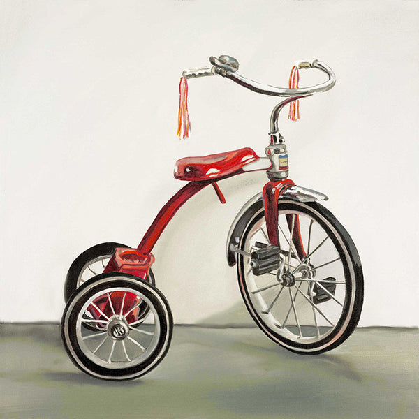 Red Tricycle painting of a red trike by Gail Chandler