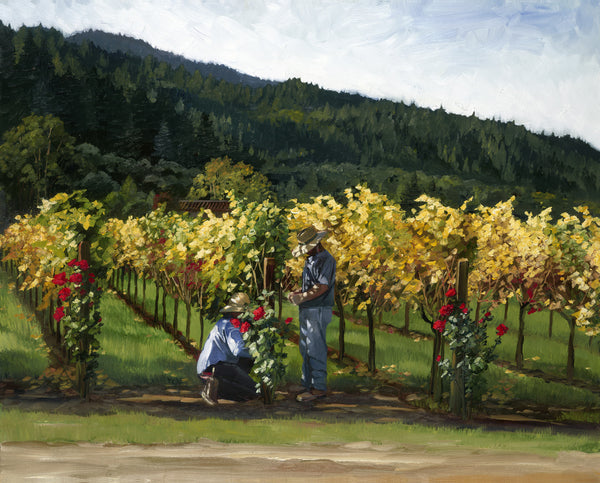 Tending the Vines - Limited Edition artwork by Susan Hoehn