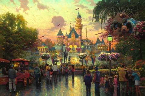 Disneyland 50th Anniversary by Thomas Kinkade