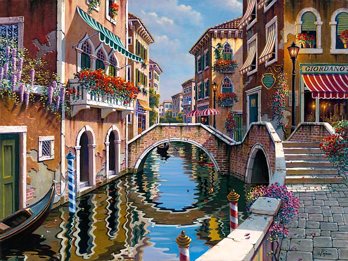 Rendezvous in Venice - limited edition canvas giclée